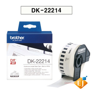 브라더/정품[부라더 라벨테이프] DK-22214 /연속라벨(12mm*30.48M 흰색바탕)/감열지라벨/QL-550/QL-700/QL-720NW/QL-800/QL-820NW
