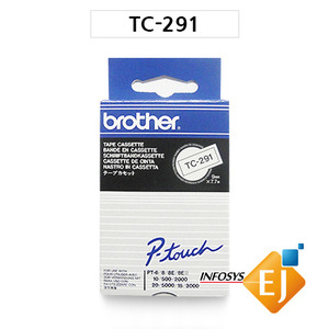 브라더/정품/부라더/라벨테이프/ TC-291 (9mm 흰색바탕/검정글씨)/BL3000/BL5000